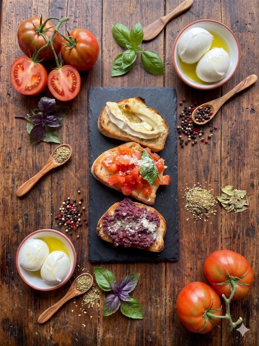 Tris di Bruschette